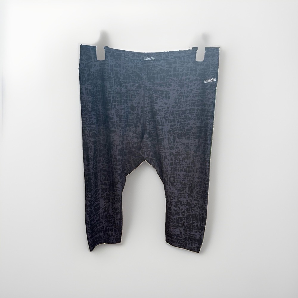 Women's Calvin Klein Performance leggings‎ Grey  geometric pattern Size 2X